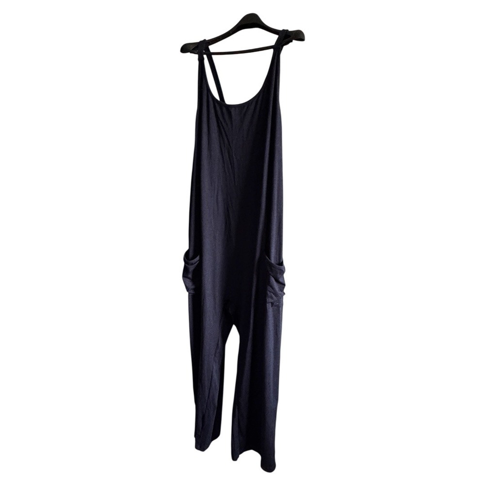 ZYIA Active XXL Jumpsuit Sleeveless Lounge Casual Wide Leg Black